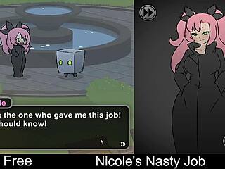Nicole's Nasty Job In Erotic Interactive Game.