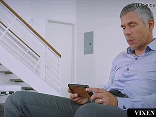 Redhead College Student Overcome with Desire Won't Stop Until Shaved Ass Filled with Cock Backstage