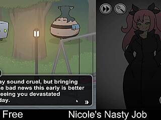 Nicole's Nasty Job In Erotic Interactive Game.