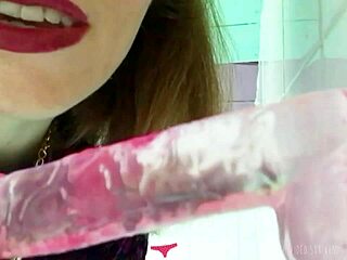 Violette des Étoiles Gives Sloppy Blowjob to Suction Dildo!