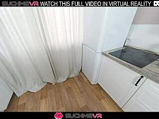 brunette short hair wild frida is sucking dick before getting fucked hard in vr 😏🍆