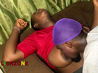 sucking her big tits, ebony chubby girl next door homemade oiled session