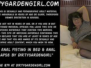 Self anal fisting in bed leads to prolapse by dirtygardengirl