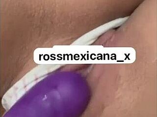 Rossmexicana Enjoys Inserting Dildo Deeply, Savoring Mexican Passion Without Stopping