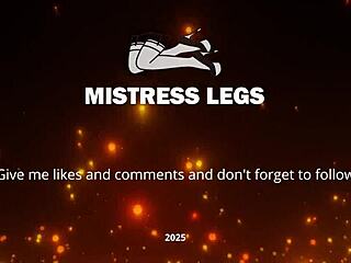 My cute feet in nude tights rub against each other on the autumn river bank