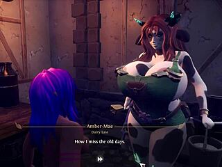 Playing Breeders of the Nephelym 7, Amber-Mae encounters the milking machine.