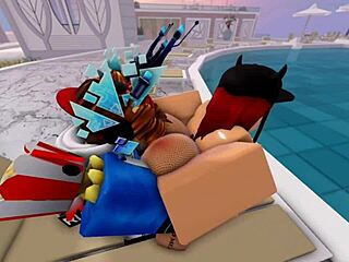 I thought I was naked alone at the pool until this guy showed up for sex.