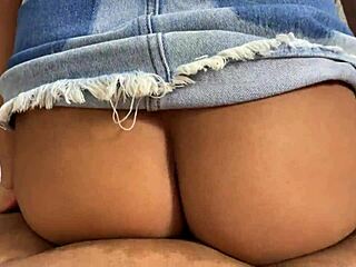 Hot Newbie in Skirt Without Panties Shows Off Assets