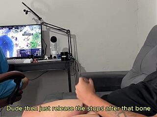 Latina Brunette Pornstar Gives Risky Handjob in Homemade Femdom Scene, Will She Notice English Subtitles?