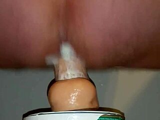 A quick session involving a huge dildo for anal fucking and gaping the asshole