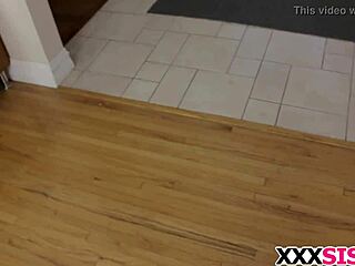 Stepbrother fucks cute stepsister angel small with big cock in hardcore action.