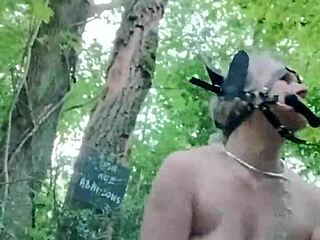 esclave f la ponygirl en forêt, bound and humiliated?