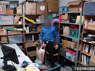 Teenrobbers com catarina petrov shoplifter enjoys pussy eaten out in garage!
