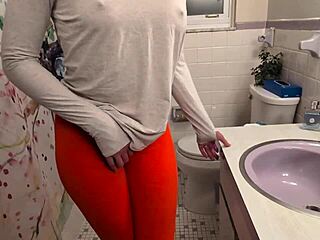 Hot Wet Pee Desperation Leads to Golden Shower!