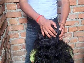 Telugu young girl enjoys hot romance in bathroom