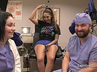 Lesbian Torment Clinica of America features Stefania Mafra in intense scenes.