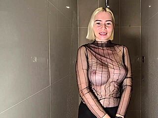 Beauty with Huge Tits in the Shower