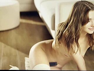 is this beautiful girl naked? yes, and she's wet!