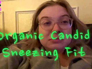 watching this organic candid sneezing fit unfold in a hidden spot