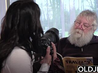 Grandpa fucks young tight pussy!