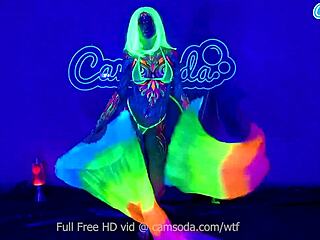 Jewelz Blu says, 'Watch my body paint masturbation show.'