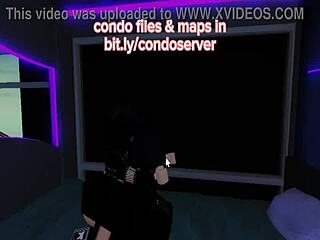 creampie deepthroat and pussy fucking in roblox condo room