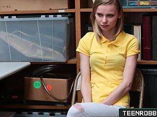 Teenrobbers com catarina petrov shoplifter enjoys pussy eaten out in garage!