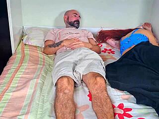 The stepfather makes an unexpected nighttime visit to his young Brazilian stepdaughter with a big cock