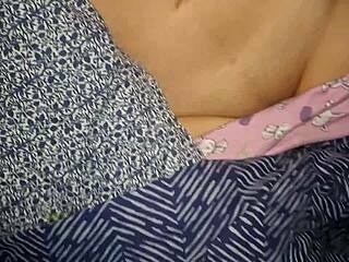 my uncle's wife sent this while i was next door, teasing with her curvy ass and big tits