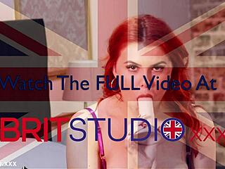 British Redhead Fucks Her Tight Cunt with Dildo
