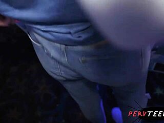 Sneaky waitress fucks me hard in the restaurant and we get caught!