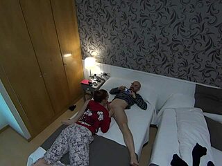 bts pamela sanchez happy with new toy tests it with husband jesus sanchez