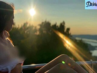 Intense nipple play in paradise