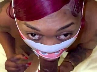 who's the masked deep throater craving big black cock?