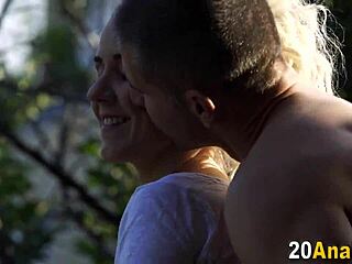 The pretty blonde couple explored erotic anal fucking in high definition.