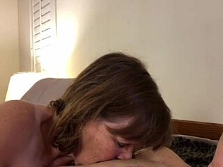 granny carmen angel performs sexy cocksucking and deepthroating as gilf