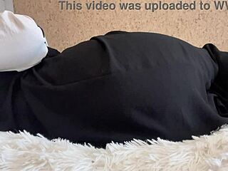 Arab teen without panties gets horny and wet