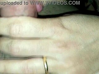 Husband films slut wife sucking lover