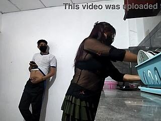 What's the neighbor up to? He's masturbating while staring at me like a degenerate.