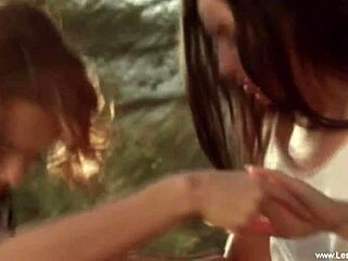 Martina helps blonde nikol become a lesbian with kissing and dildo play