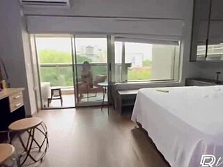 gave my tight pussy to the big cock guy from my building