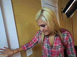 Blonde Amateur Bailey Strips And Masturbates With Intense Emotions At Casting