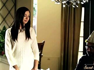 Gorgeous stepsister gets drilled and creamed in a taboo fantasy roleplay. She moans through the intense missionary foreplay.