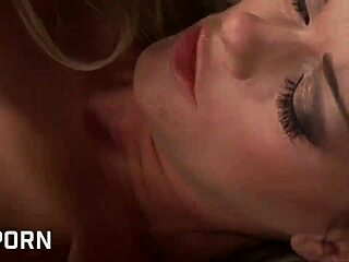 Threesome fucks big-boobed blonde in anal and dp