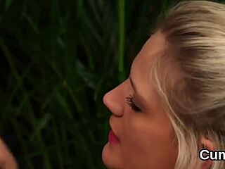 foxy beauty takes cumshot on face and swallows every drop