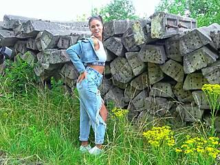 Fit german latina christy ley talks about risky outdoor fuck at her model job?