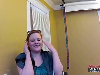 Big Titted Ginger Carolyn Masturbates Her Pussy And Gets It Deeply Fucked