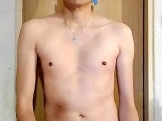 Chacal Caliente Masturbates His Big Monster Cock In Skinny Solo Session.