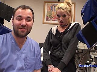 At Tampa University, Bella Ink undergoes her entrance PHYSICAL with Dr. Tampa.