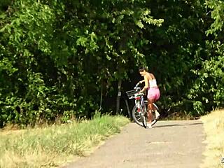 skinny german latina teen christy ley feels so excited in this risky outdoor fuck with a stranger